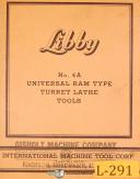 Gisholt-Libby-Libby Gisholt 4A, Ram Type Turret Lathe, Tools Manual 1941-4A-01